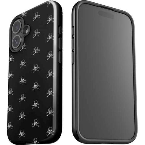 Alchemy Skull and Crossbone Pattern iPhone 16 Plus Impact Case